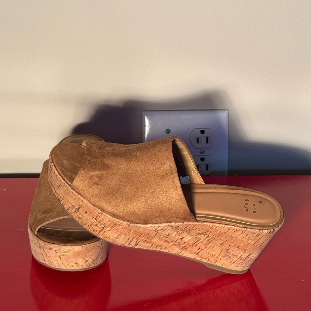 Stylish Tan Platform Mules